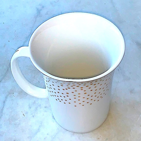 GRACES TEAWARE METALLIC GOLD DOTS COFFEE MUG CUP NEW PORCELAIN - Picture 5 of 6